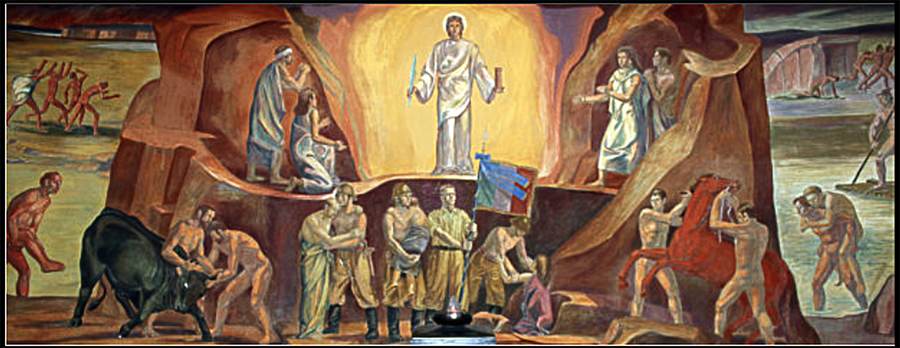 cartone-per-affresco-sulla-parete-del-sacrario-mt-80-c-museo-storico-scuole-centrali-antincendi-di-roma