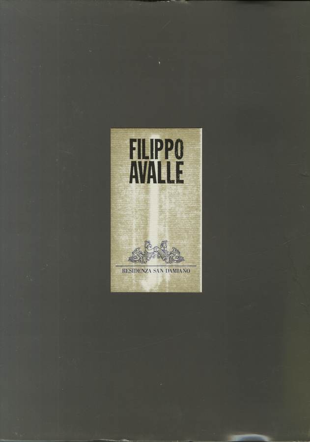 1990 - Filippo Avalle, Ridenza San Damiano, catalogo a cura dello Studio Laura Fraboschi di Milano, pp. nn. Biblioteca d'Arte Sartori - Mantova.
