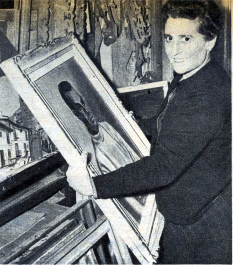 Emma Barzini - (1956 - Mostra d'arte a Milano, Milano, Epoca, n. 277, p. 73.)