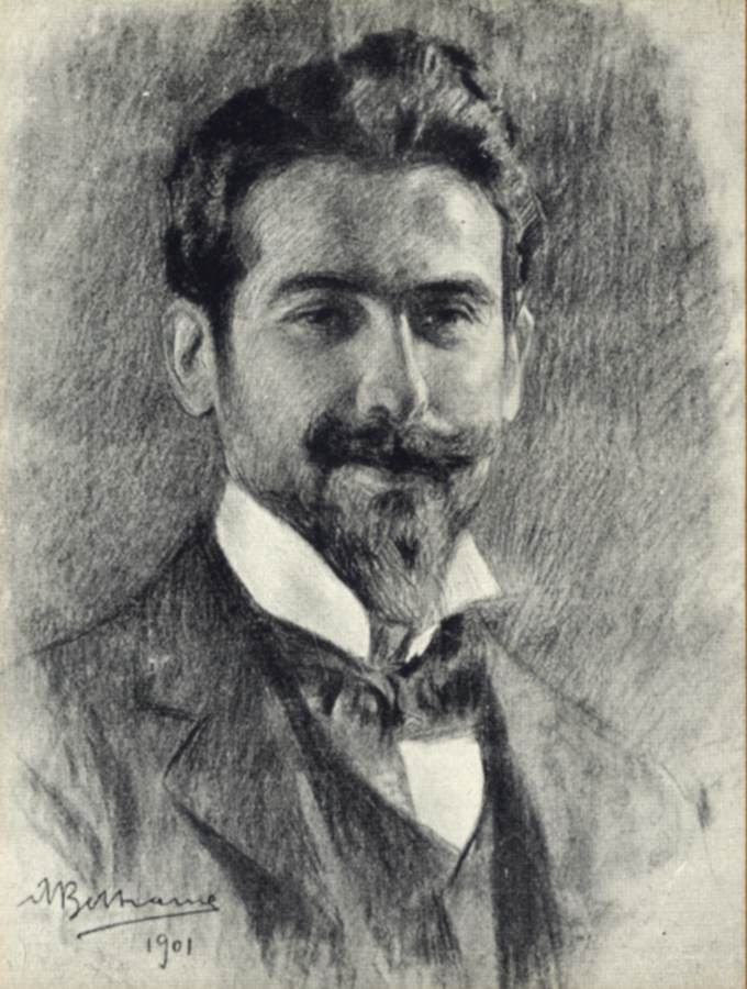 Carlo Balestrini - (disegno di Achille Beltrame, 1901)