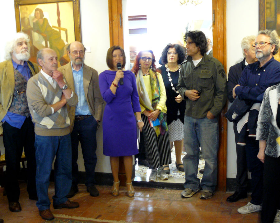 8 maggio 2016 - Fausto de Marinis, Aldo Falchi, Nerio Beltrami, Arianna Sartori, Mabia Poltronieri, Maria Gabriella Savoia, Antonio Haupala, Leonardo Balbi, Domenico Cataldi - Inaugurazione mostra: Dalla Figurazione all'Astrazione, Casa Museo Sartori, Castel D'Ario.