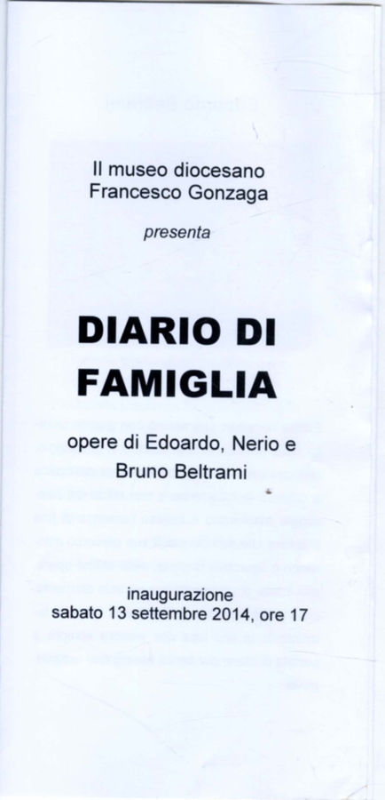 2014 - (Biblioteca d’Arte Sartori - Mantova).