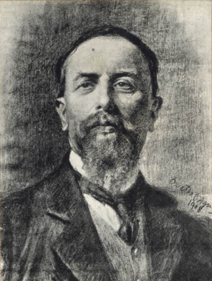 Giacomo Mantegazza - (disegno di Osvaldo Bignami, 1908)