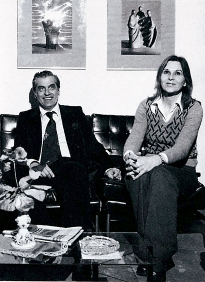 Giorgio Bonaffini con la moglie Flavia.