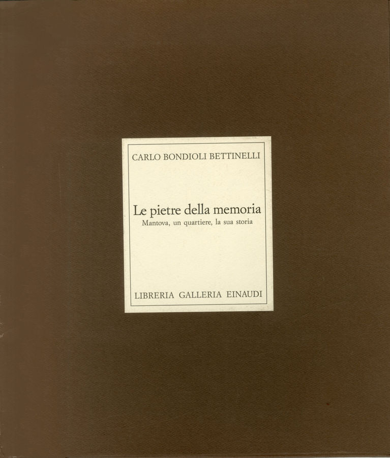 1986 - (Biblioteca d’Arte Sartori - Mantova).