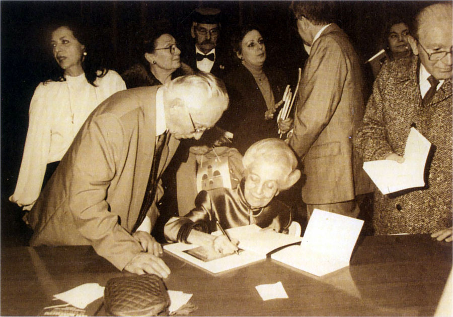 Cesare Carantini con Rita Levi Montalcini