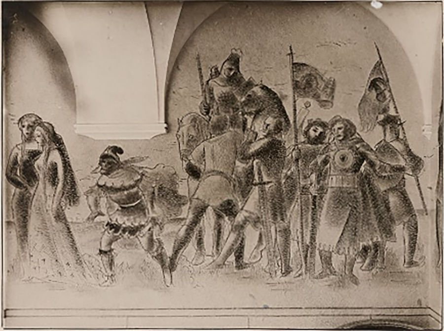 decorazione-parietale-del-chiostro-del-giardino-privato-palazzo-reaale-di-bolzano