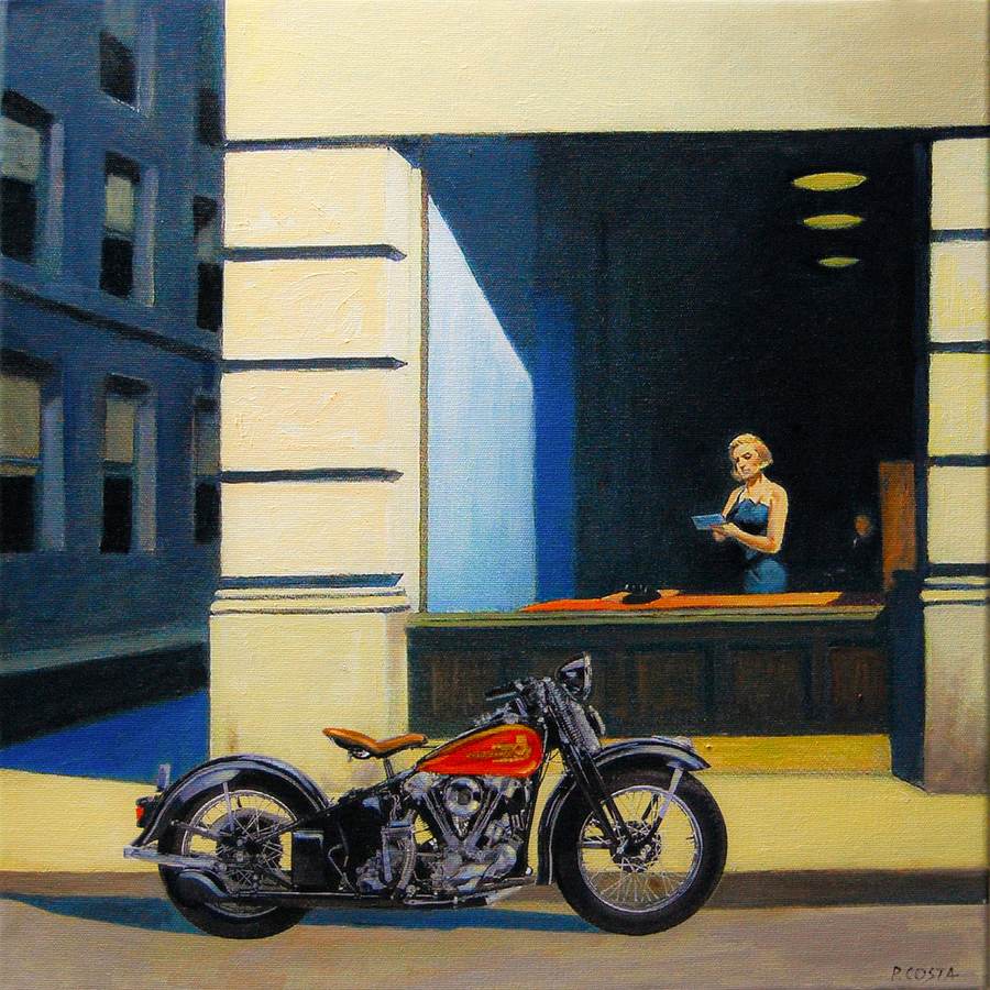 i-maestri-rivisitati-legends-edward-hopper-new-york-office-harley-davidson