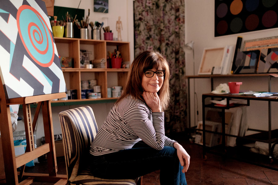 Franca D'Alfonso nello studio