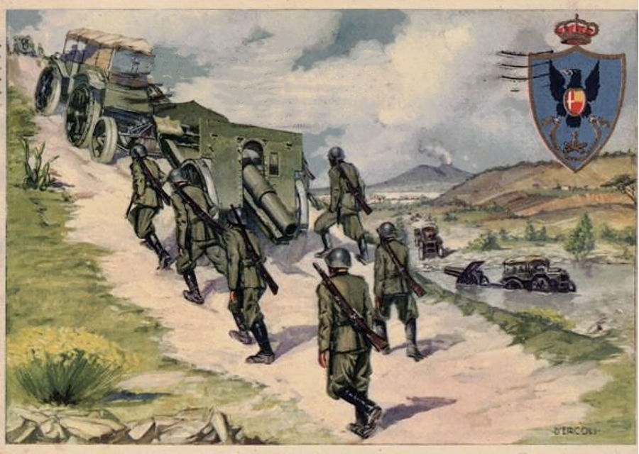 100-reggimento-artiglieria-al-corpo-darmata-napoli-nullus-ictus-irritus-cartolina