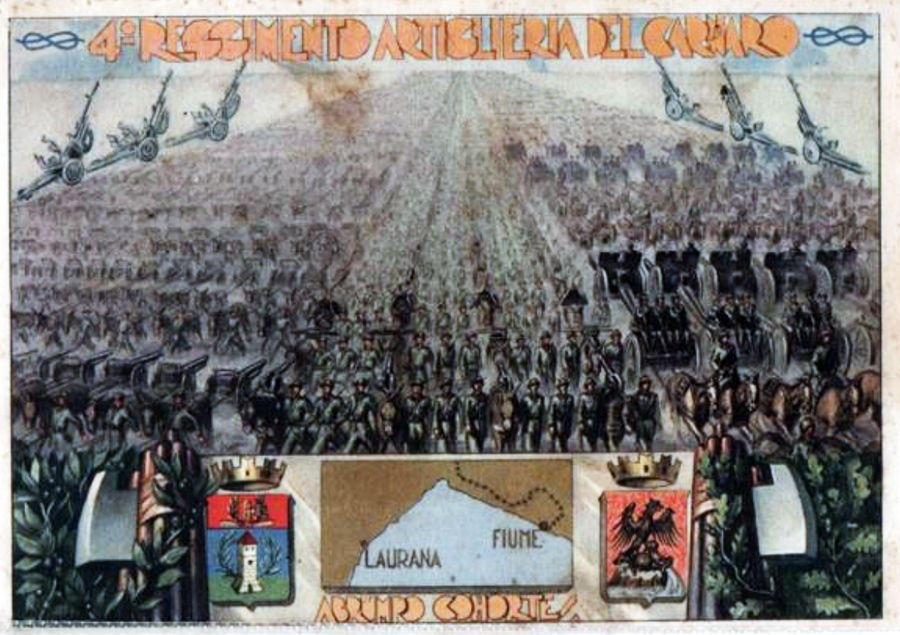 40-reggimento-artiglieria-del-carnaro-laurana-fiume-cartolina