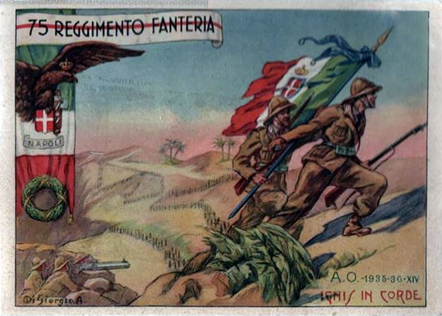 750-reggimento-fanteria-napoli-ignis-in-corde-cartolina