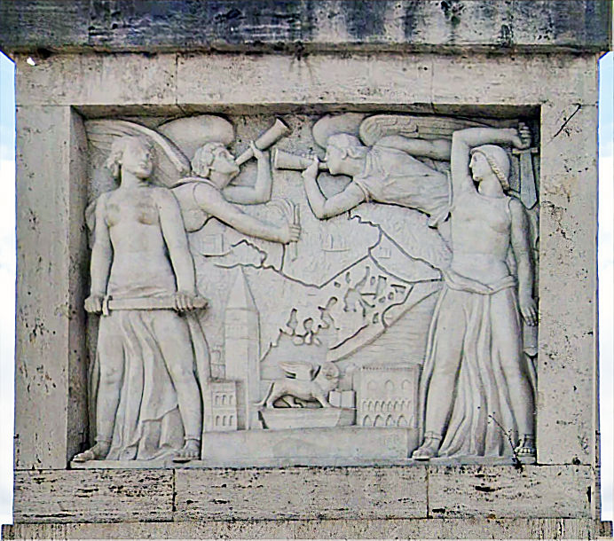 altorilievo-decorativo-ponte-duca-emanuele-filiberto-di-savoia-aosta-roma-foro-mussolini-battaglia-della-laguna-veneta-sile-lastra-firmata