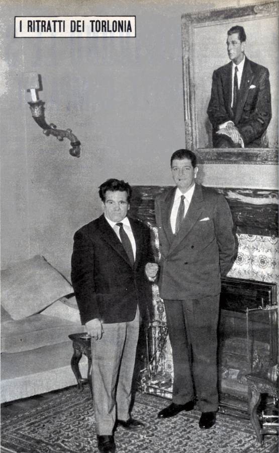 Paulo Ghiglia con il Principe Alessandro Torlonia (a destra) - (1959)