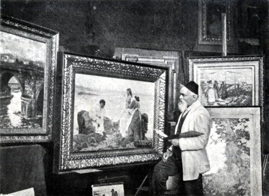 Pio Joris nel suo studio