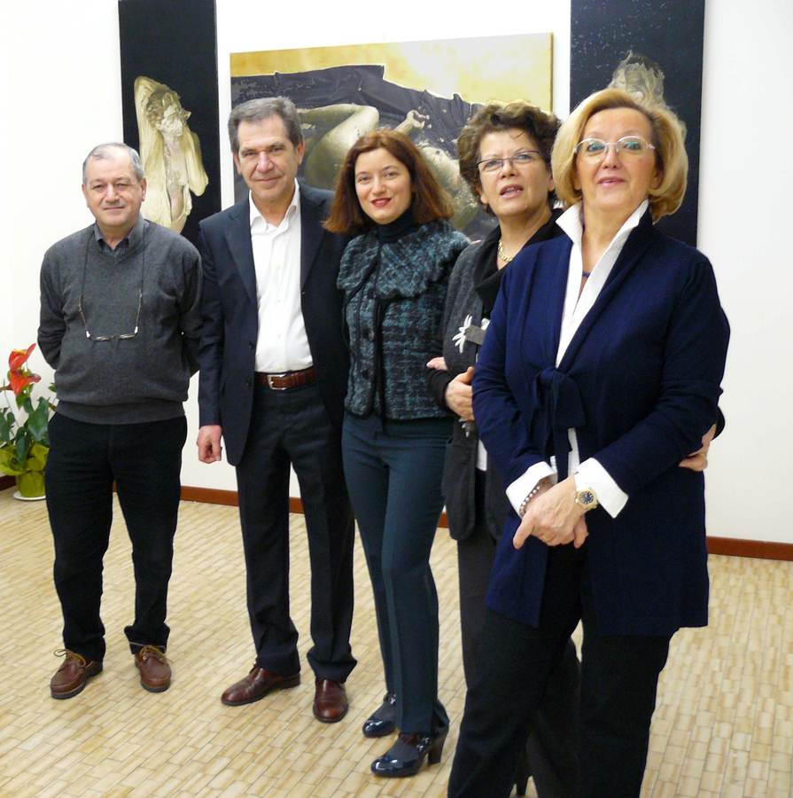Giovanni Lo Presti tra Adalberto e Arianna Sartori, Maria Gabriella Savoia ed Elena, - Mantova 20 febbraio 2010