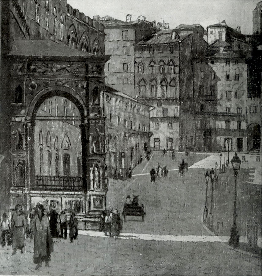 siena-piazza-del-campo-quadro-esposto-alla-3-biennale-romana