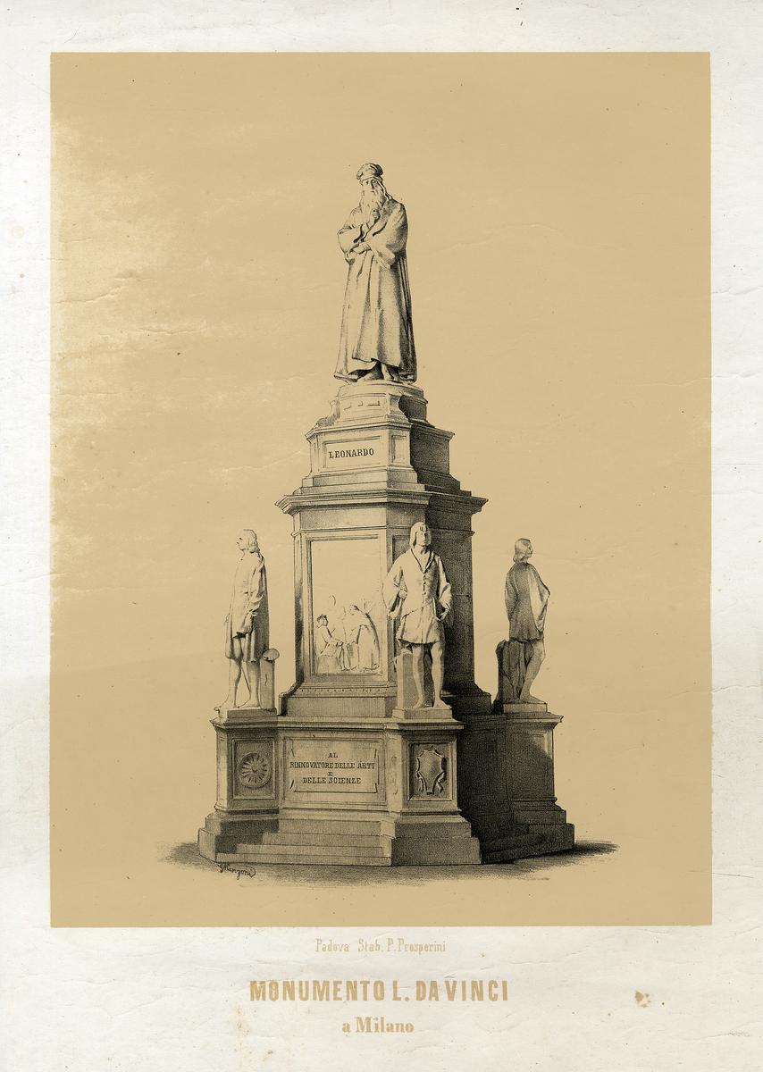 monumento-a-leoanrdo-da-vinci-a-milano-gmanzoni-padova-stab-p-prosperini