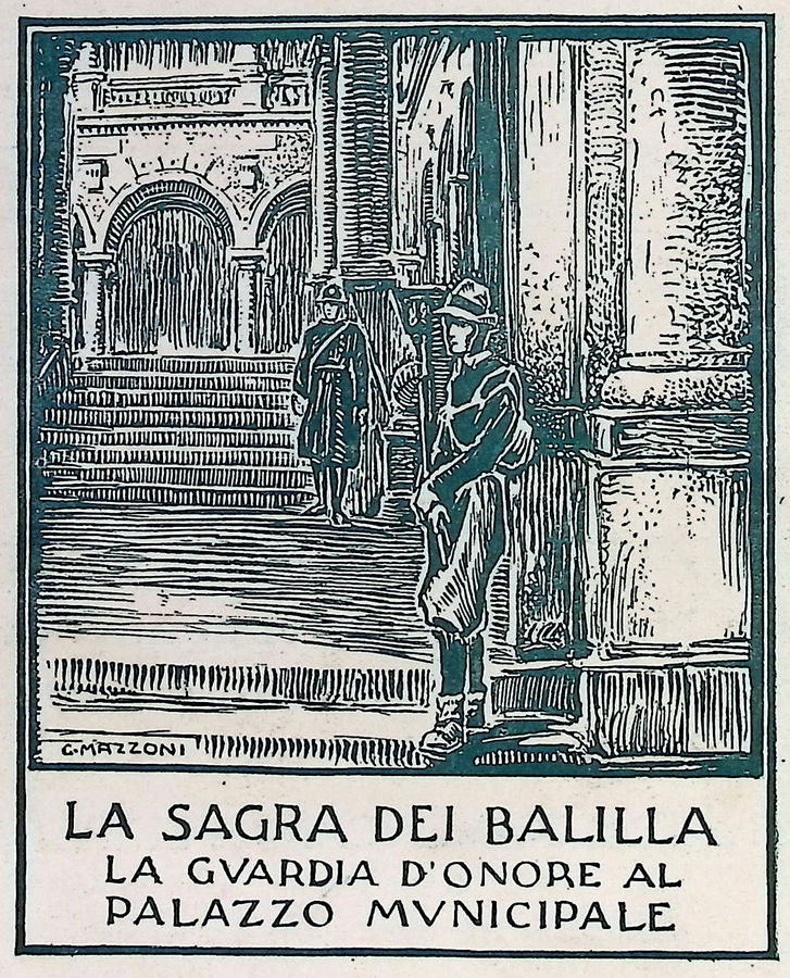 la-sagra-dei-balilla-la-guardia-donore-al-palazo-municipale-genova