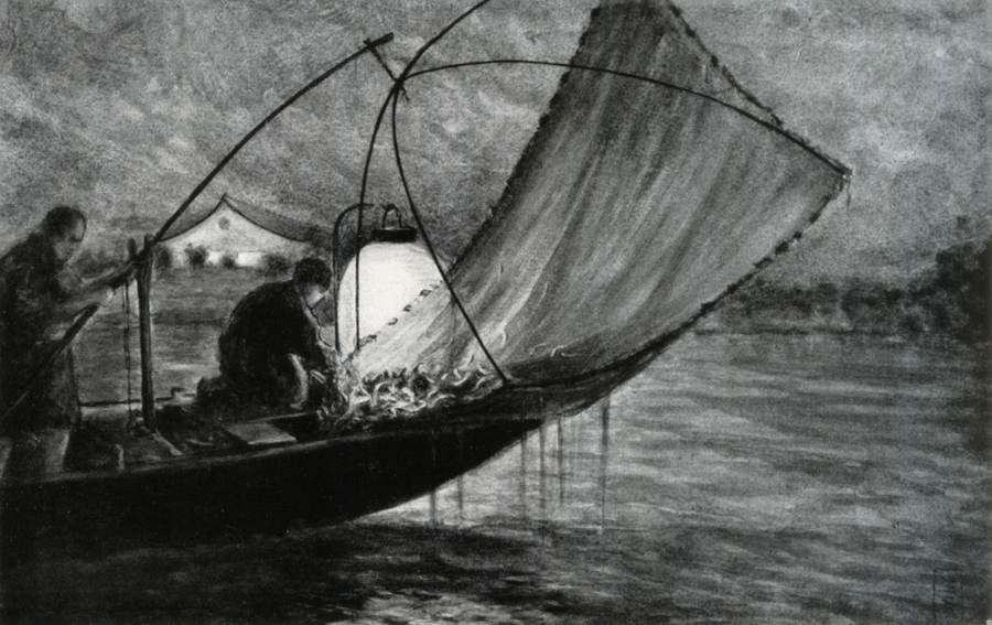 pesca-notturna-sul-fiume-giappone