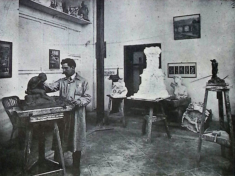 Giovanni Nicolini al lavoro - Roma (1927 ante)