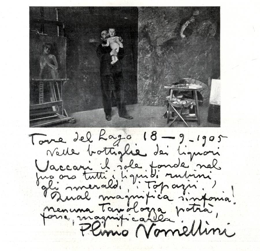 Plinio Nomellini nello studio - (1905)