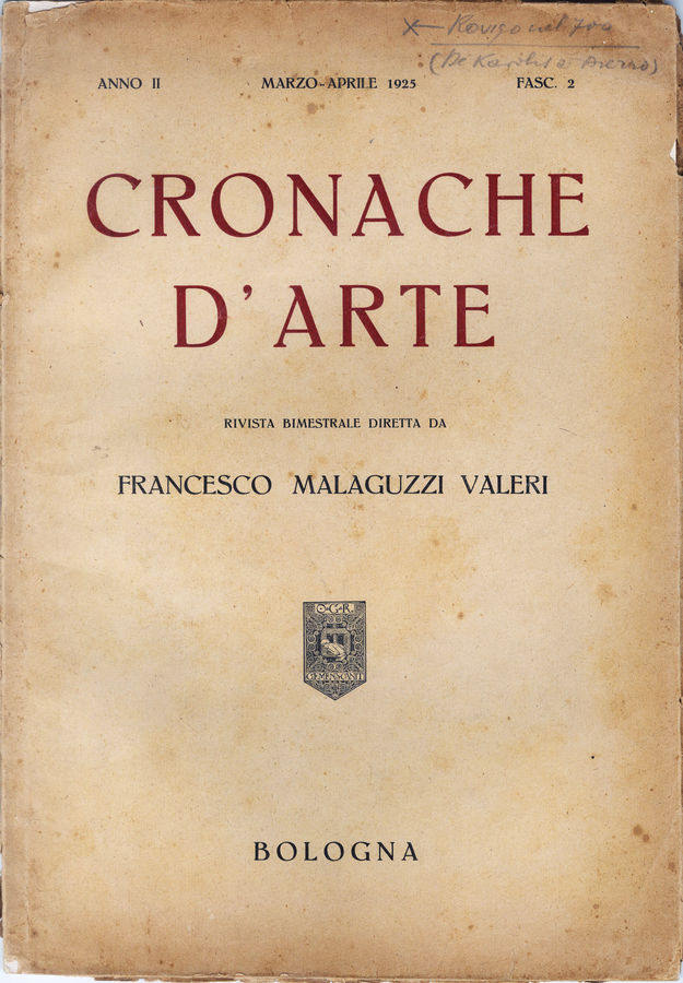 periodici-cronache-darte-anno-ii-fasc-2-marzo-aprile-1925-bologna