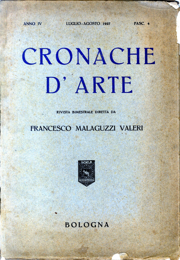 periodici-cronache-darte-anno-iv-fasc-4-luglio-agosto-1927-bologna