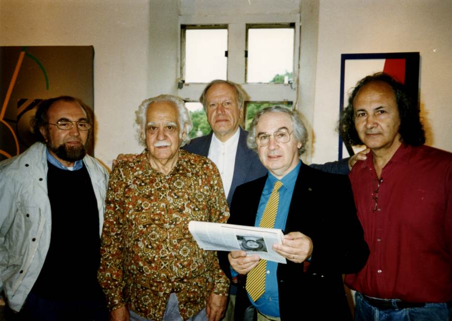 Da sinistra: R.F. Frangi, Roger Neyrat, Arden Quin, Lorenzo Piemonti, Bolivar, Francia 1993