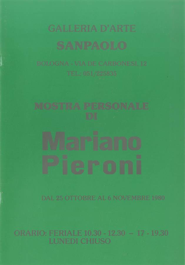 1980 - (Biblioteca d’Arte Sartori - Mantova).