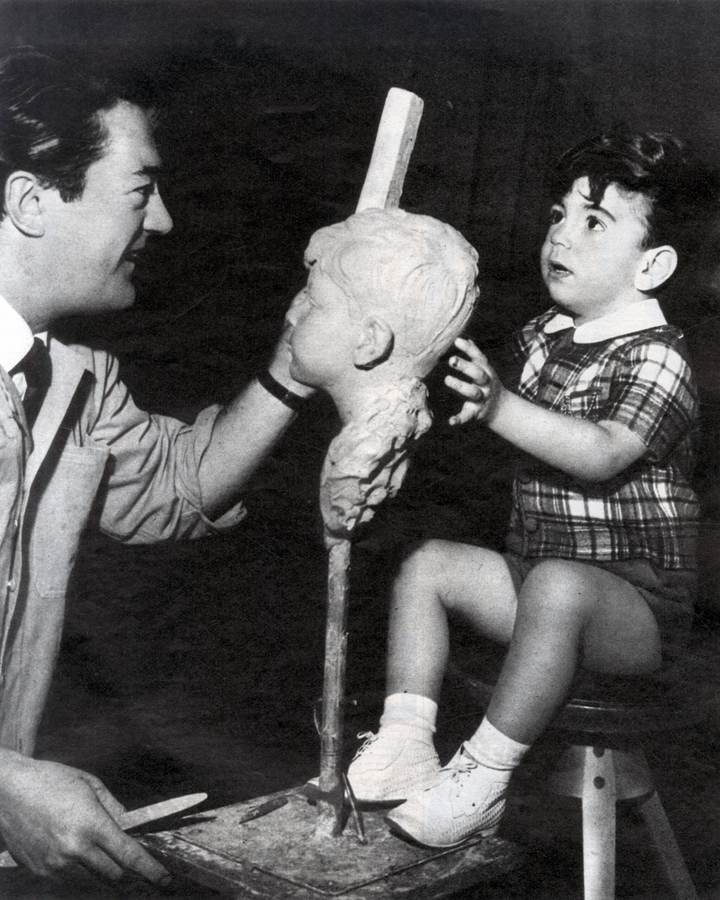 Gualberto Rocchi e il principino Reza Ciro (1963)