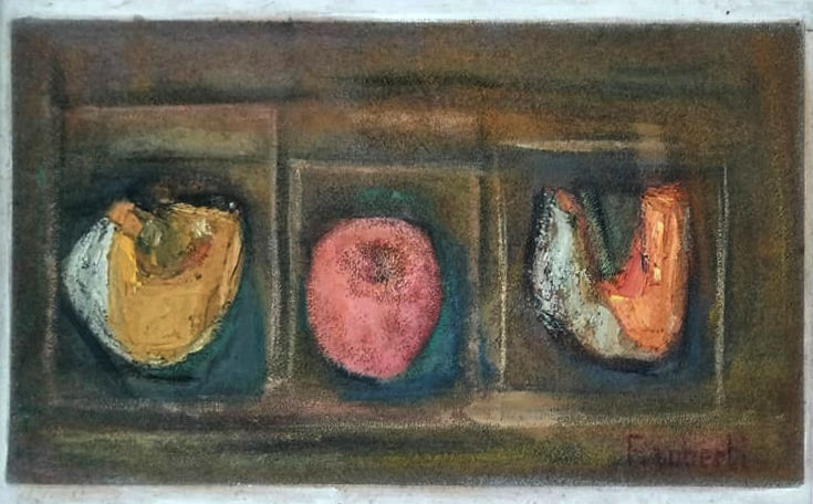 ruberti-francesco-piccola-vetrina-due-fette-di-zucca-e-una-mela