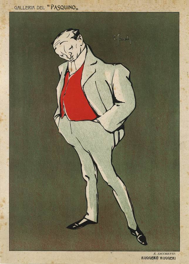 Ruggero Ruggeri - (caricatura di Enrico Sacchetti, 1928 c.)