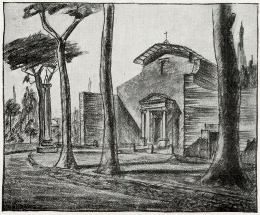 la-facciata-prospicente-al-viale-alberato-della-passeggiata-archeologica-chiesa-ss-martiri-nereo-e-achilleo-roma