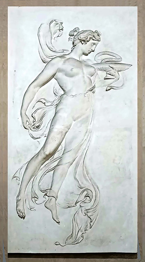 la-medicina-simboli-delle-scienze-nei-lacunari-bronzei-del-portico-altare-della-patria-roma-modello-in-gesso
