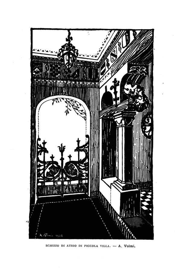 schizzo-di-atrio-di-piccola-villa