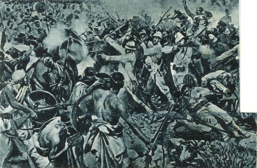 campagna-dafrica-1895-il-combattimento-di-mai-marat-reggimento-del-colonnello-stevani-dis-per-lillust-ital