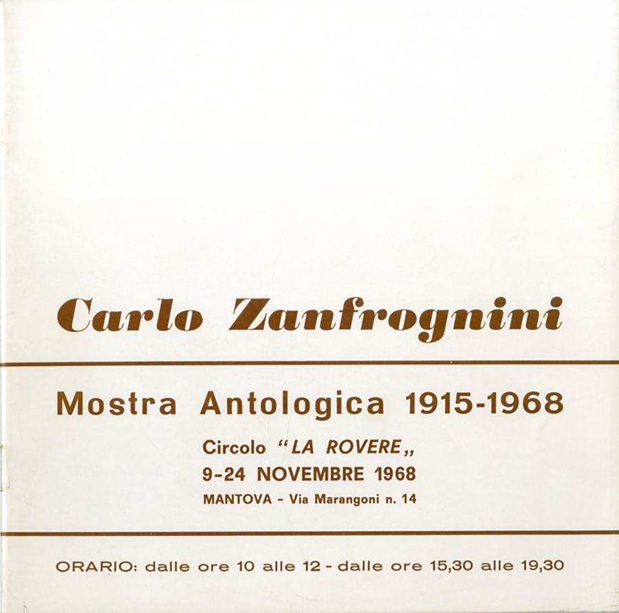 1968 - (Biblioteca d’Arte Sartori - Mantova).