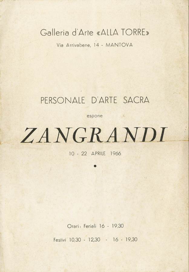 1966 - (Biblioteca d’Arte Sartori - Mantova).