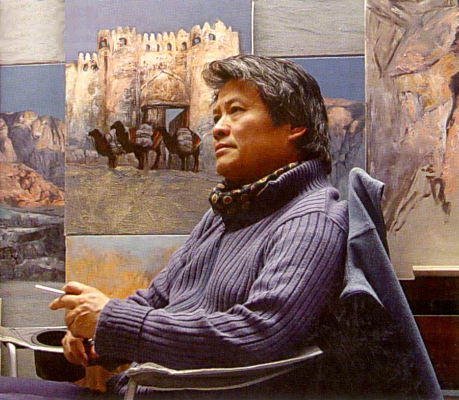 Zhou Zhiwei nello studio, 2006